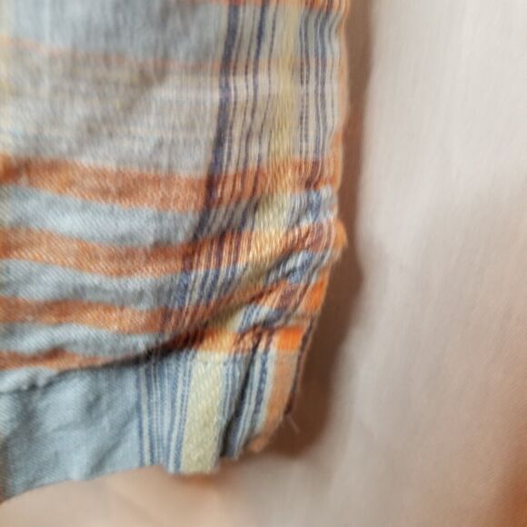 Cubavera Linen Shirt Mens Size 2XL Blue Orange Button Down Classic Collared - Picture 6 of 9